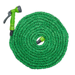 Tuyau d'arrosage flexible Kinzo 20 m - incl. Accessoire de tuyau - Tuyau flexible avec tête de pulvérisation avec 7 positions de pulvérisation - Plastique - Vert/Gris
