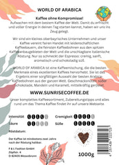 Espressobohnen World of Arabica Frische Ganze Kaffeebohnen World Blend Arabica Kaffee, mittelkräftig geröstet, 6kg