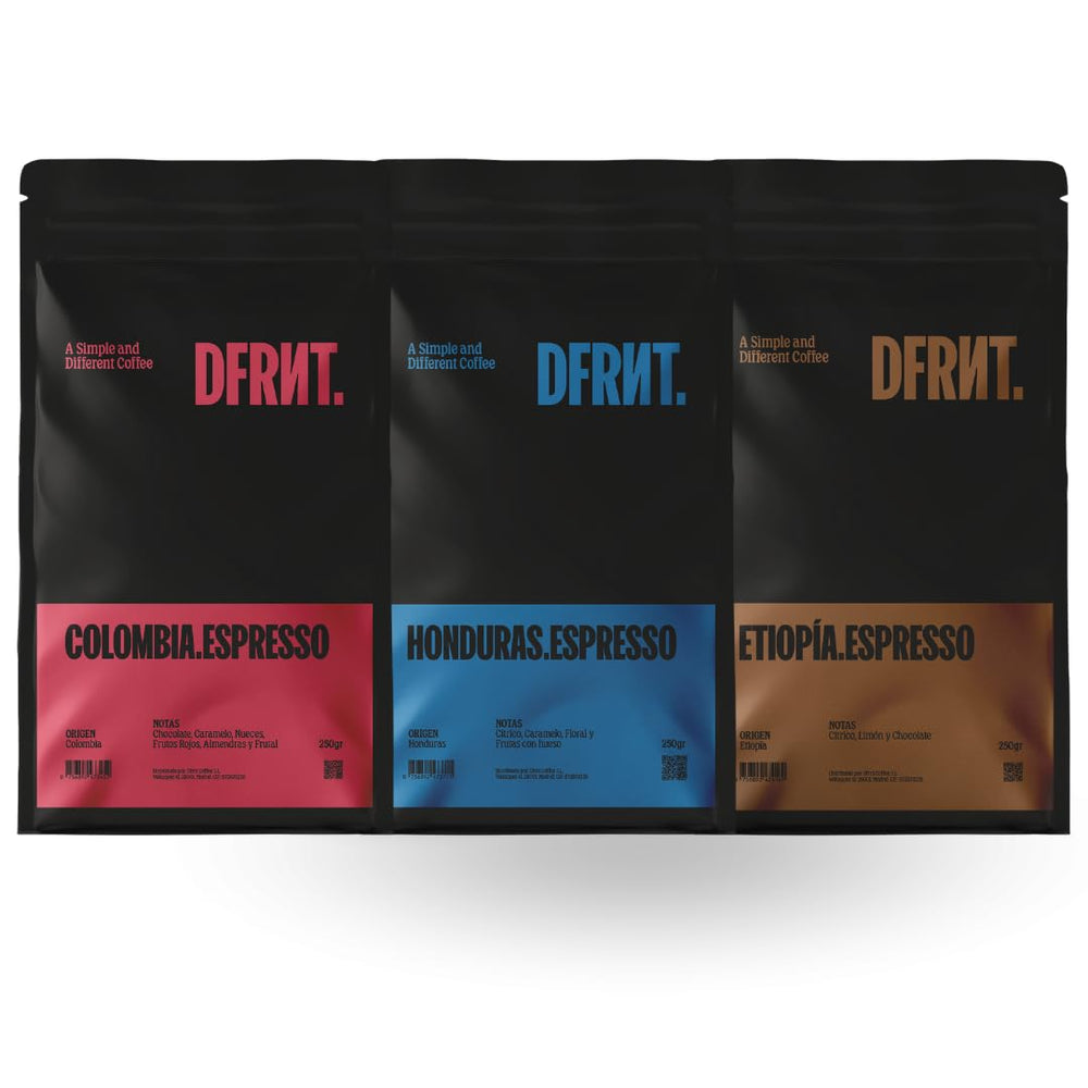 Travesía Sampler Pack 3×250g – Café de spécialité de Colombie, Honduras et Éthiopie (86,75 SCA) – 100% Arabica – Idéal pour porte-filtre et machines à expresso