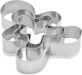 Dr. Oetker Lot de 3 emporte-pièces en forme de bonhomme en pain d'épices – Emporte-pièces de Noël blancs – Emporte-pièces de Noël en acier inoxydable