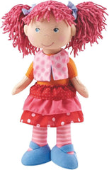 Poupée HABA Lily Lou - Poupée en tissu doux à partir de 18 mois - 30 cm avec vêtements et cheveux - Compagnon de jeu idéal pour les petits enfants - 1302842001