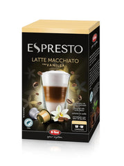 ESPRESTO Latte Macchiato Type Vanille, compatible K-fee & ALDI EXPRESSI*, certifié RFA, doux & harmonieux, 48 capsules de café & 48 capsules de lait