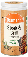 Ostmann Gewürze – Steak & Grill Gewürzsalz, leckeres Gewürzláz zum Grillen & Anbraten von würzigen Steaks, idéal pour les grillades sans viande, 60 g