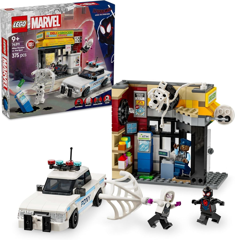 LEGO Marvel Spider-Verse : Miles Morales contre. Spot - Ensemble de jeu de super-héros avec petite voiture - 4 figurines et mini-marché - Cadeau pour garçons et filles à partir de 9 ans 76311 Ensembles de construction Besuche den LEGO-Store Default Title