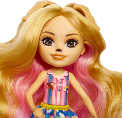Enchantimals City Tails Gerika Golden Retriever Familie - Puppe mit 3 Tierfiguren, abnehmbarem Rock und Schuhen, fördert fantasievolles Spielen, für Kinder ab 4 Jahren, HHB85