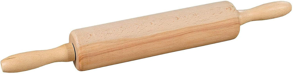 KESPER | Twister en hêtre - certifié FSC® | Rouleau à pâtisserie avec axe métallique et roulement coulissant | Longueur totale : 44 cm - Ø 6,3 cm | Rouleau de 25 cm | 69374