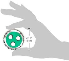 Städter 954053 Linzer Moule à biscuits 3 trous avec éjecteur, petit, acier inoxydable, argent/vert, 4,8 x 4,8 x 4,8 cm