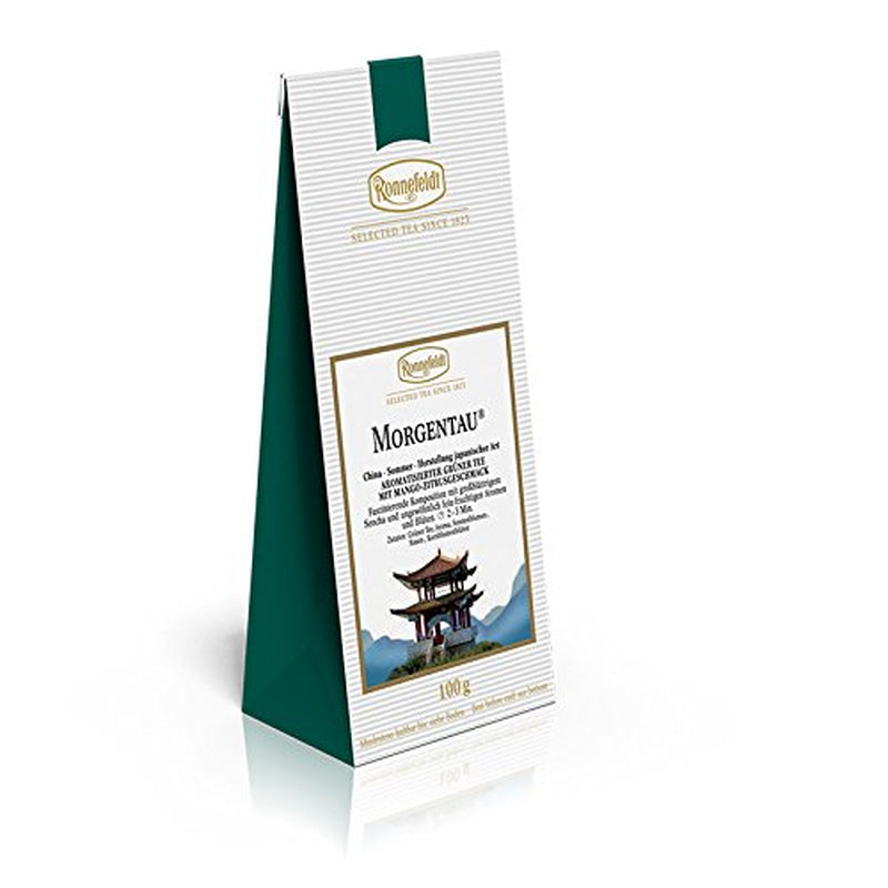 Ronnefeldt, ceai verde aromatizat cu mango și citrice, 100 g, pachet de 4