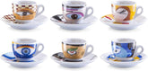Zeller 26510 Ensemble de tasses à expresso, 12 pièces, Magic Eyes, blanc
