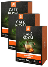Espresso Forte 36 capsules pour machine à café Nespresso - intensité 8/10 - capsules de café certifiées UTZ en aluminium (emballage avec 3)