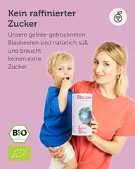 Myrtilles biologiques lyophilisées BUAH® | Myrtilles biologiques lyophilisées sans sucre ajouté | 100% fruits lyophilisés (végétalien, sans gluten, sans lactose) | Collation idéale (140g) Produits déshydratés Naty Shop