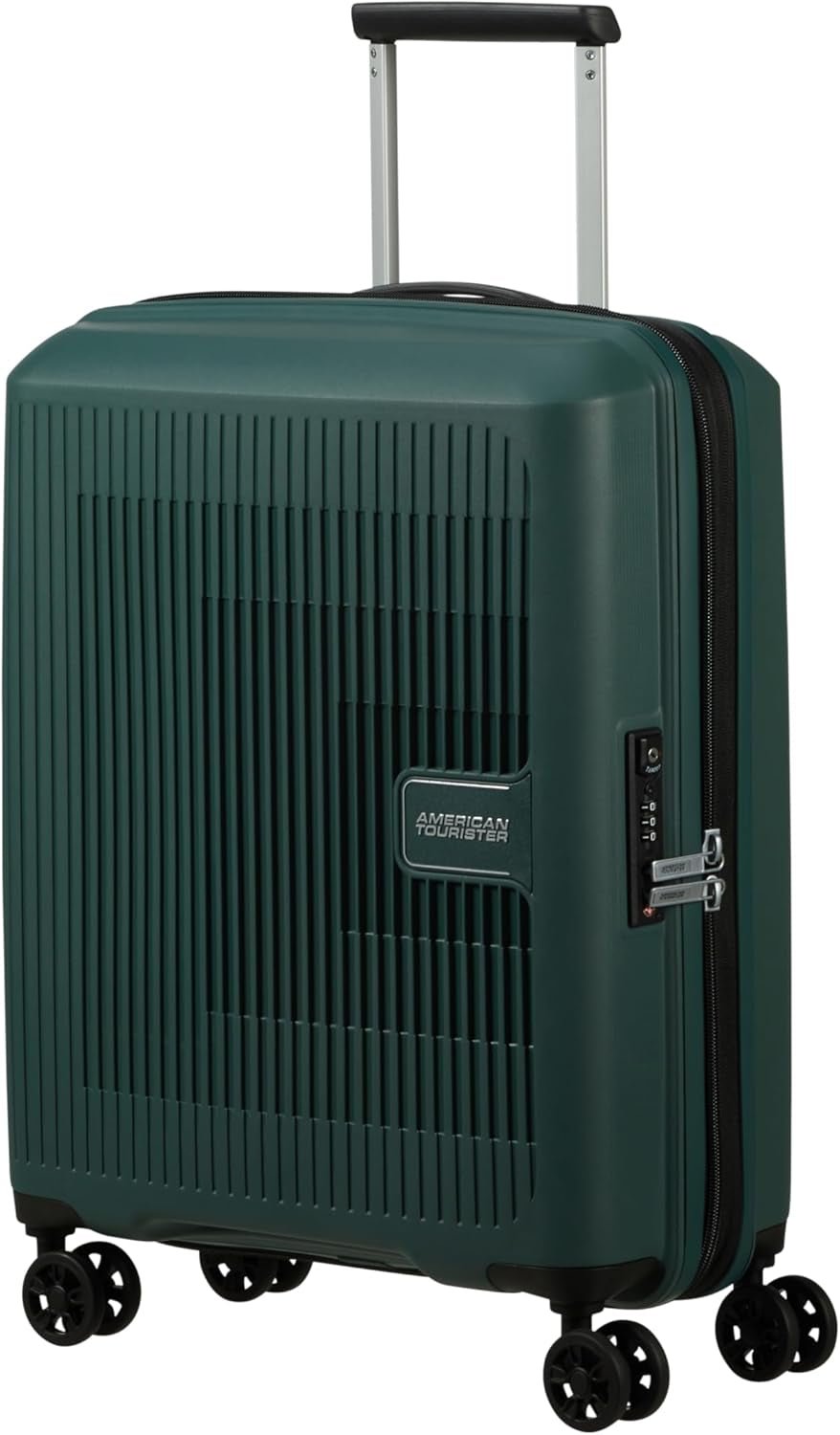 American Tourister Aerostep - Spinner L, Valiză extensibilă, 77 cm, 101.5/109 L, Portocaliu (Portocaliu aprins) Bagaje și echipament de călătorie Naty Shop Verde (Pădure închisă) S (55 Cm - 36/40 L)