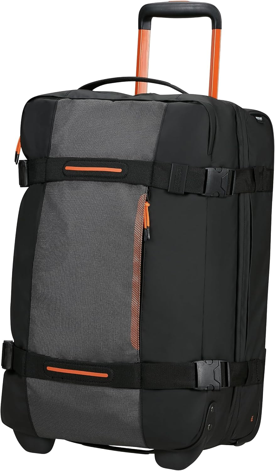 American Tourister Urban Track - Geantă de voiaj cu 2 roți, 55cm, 55L, negru (Asphalt Black) - Naty Shop