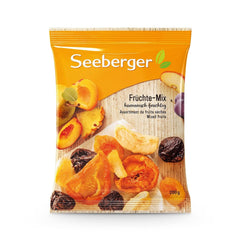 Seeberger Fruit Mix, mélange fruité harmonieux de délicieuses poires, pêches, abricots, prunes, morceaux de pomme et ananas - dénoyautés, végétalien (1 x 200g) Naty Shop Produits déshydratés 200G (1 paquet)