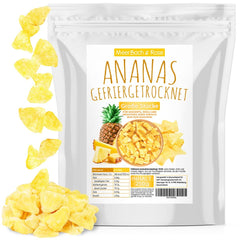 Ananas lyophilisé 250g, gros morceaux, fruits lyophilisés en tranches, non sucrés, morceaux d'ananas fruités, ananas séchés Produits déshydratés Naty Shop Titre par défaut