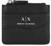 Armani Exchange Petite ceinture de crédit à pression pour femme, accessoire de voyage, enveloppe, porte-cartes, portefeuille noir, Naty Shop, noir, taille unique