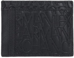Armani Exchange Essential Ivan SLG pour hommes, porte-cartes de crédit élégant et fonctionnel avec logo, Nero Wallet Men Naty Shop