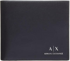 Armani Exchange Cuir uni essentiel pour hommes, coffret cadeau 2 pezzi portefeuille et porte-clés, Portofel Barbati Naty Shop Titre par défaut