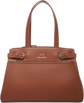 Armani Exchange Essential, Milano 91, Double Bucke L Tote Bag Naty Shop Femme Sacs Marron Clair