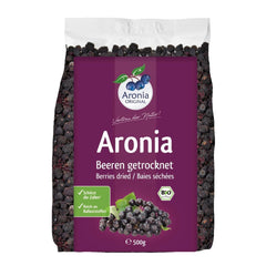 Aronia ORIGINAL fruits d'aronia séchés biologiques 500 g | baies délicatement séchées | vegan, sans conservateur, sans sucre ajouté (conformément à la loi) Produits déshydratés Naty Shop 500 G