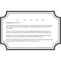 Azucren, Rouleau Fondant, Rouleau Fondant Gris, Facile à Utiliser, Lisse, Flexible, Doux et Pliable, Parfait pour la Décoration de Gâteaux, Halal, Casher, Sans Gluten, Arôme Citron (250G) Pâte à Sucre Naty Shop