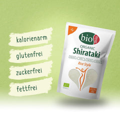 BIOASIA Riz Shirataki Bio à base de Farine de Konjac Bio - Faible en Calories - Sans Sucre, sans Graisse et sans Gluten (1 x 270g)