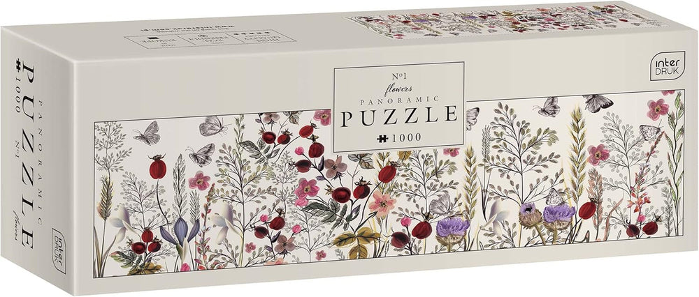 Flowers No. 1 - puzzle panoramic de 1000 de piese pentru adulți Puzzle Naty Shop Flori nr. 1 buc
