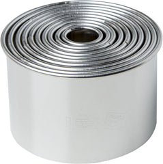 Birkmann, Easy Baking, Set d'emporte-pièces ronds, 10 emporte-pièces ronds de différentes tailles, acier inoxydable, Ø 1,5-7 cm, hauteur 4,5 cm, 143906