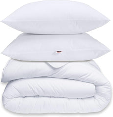 30519 220/240 Housse de couette et 2 oreillers Polyester/Coton Blanc 220 X 240 Cm Couettes et couettes Naty Shop