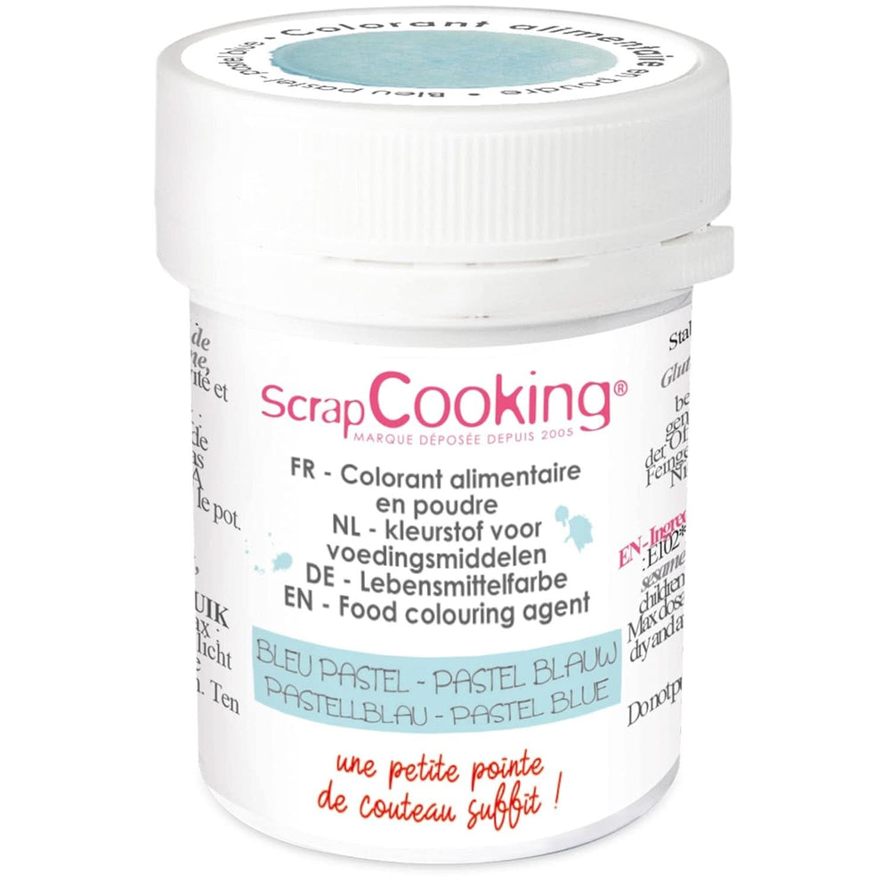 Scrapcooking, colorant alimentaire en poudre, bleu pastel, 5 grammes Naty Shop