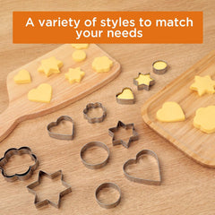 Lot de 12 emporte-pièces en inox pour décorer gâteaux, biscuits au sucre et biscuits