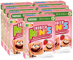 Nestlé Strawberry Minis, céréales entières aromatisées à la fraise, paquet de 7 (7x375g)