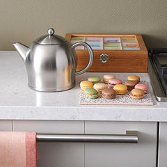 Bredemeijer Grande boîte à sachets de thé en bois clair avec 12 compartiments et fenêtre de visualisation Boîtes de conservation des aliments de 28 cm de long Naty Shop