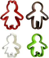 0255245 Emporte-pièces en plastique de la Famille Dulceur, le coffret idéal pour les décorations en pâte à sucre ou en gumpaste, fabriqué en Italie, design original. Paquet de 4.