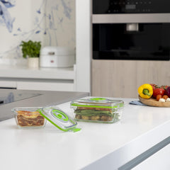 Ensemble de récipients de conservation des aliments en verre Princess avec machine sous vide portable – Comprend une pompe à vide électrique, un câble de chargement USB, 2 récipients de cuisson et alimentaires, 2 couvercles sans BPA, 492985 boîtes de conservation des aliments Naty Shop