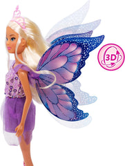 Simba Steffi Love Fantasy Fairy – Puppe (29 cm) als Zauberhafte Fee mit beweglichen Flügeln, Kamm & Haarclips, magisches Rollenspiel für Kinder ab 3 Jahren