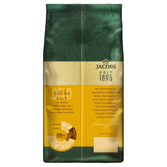Jacobs Kaffeebohnen Café Crema Gold, vollmundig & fruchtig, préparé à Brême, Intensité 5/10, Kaffee ganze Bohnen, 1 kg