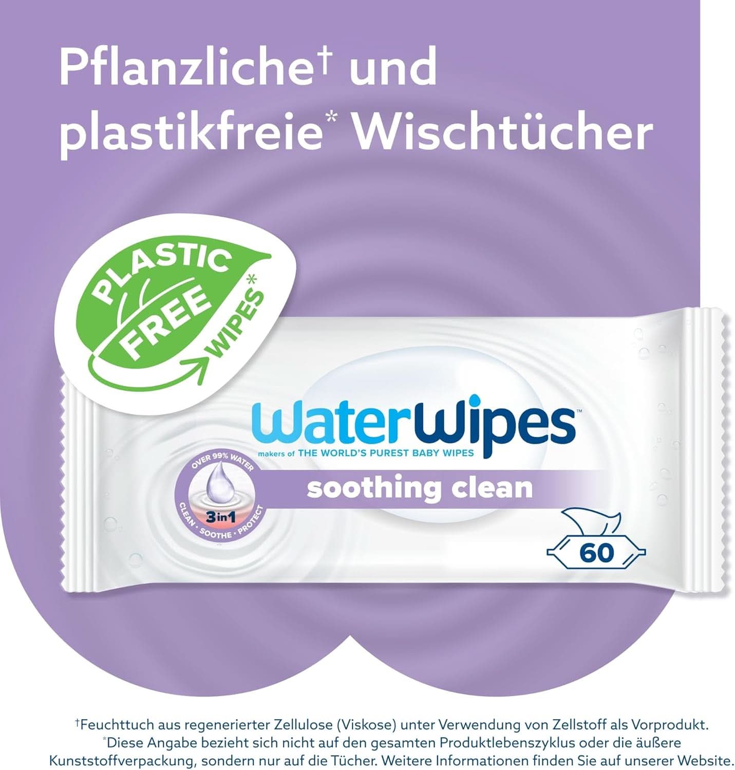 Șervețele de curățare pentru bebeluși Water Wipes, 360 de șervețele (6 pachete), cu 99% apă și extracte botanice Servetele Umede Bebelusi Naty Shop