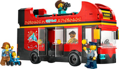 Bus à impériale LEGO City, bus jouet à deux étages, ensemble de véhicules pour filles et garçons à partir de 7 ans, contient 5 figurines, dont un bébé dans un landau 60407 Jeux de construction Besuche den LEGO-Store