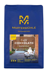 Grains d'espresso Martermühle Cioccolato 500g Fort | Arabica/Robusta | Saveurs : Noix de macadamia, chocolat au lait | Grains d'espresso entiers légèrement torréfiés, faible acidité
