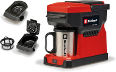 Machine à expresso sans fil Einhell TE-CF 18 Li-Solo Power X-Change (18 V, réservoir d'eau 240 ml, pour café filtre et capsules de café, poignée de transport, avec tasse à café avec couvercle, sans batterie)