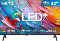 Téléviseur intelligent LED Metz QLED 32 pouces (80 cm), Google Tele HDR 10, Dolby Audio, Bluetooth 5.1, tuner EyeCare, DVB-T/-T2/-C/-S/-S2 CI+ (modèle 2025, noir 32MQF7000Z)