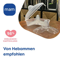 MAM Stillhütchen Größe S (Ø 17 Mm) Im 2Er-Set, Extra Weiche Brusthütchen Zum Schutz Beim Stillen, Brustwarzenschutz Für Maximalen Hautkontakt Zwischen Mutter Und Kind Accessories Alimentation et allaitement Bebe Naty Shop