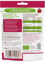FRECHE FREUNDE Gelées de Fruits Bio, Sucettes Pomme, Framboise et Riz, Snack Sucré Fruité pour Enfants, Sans Gluten, Végétalien, Paquet de 20 (20 x 30g)