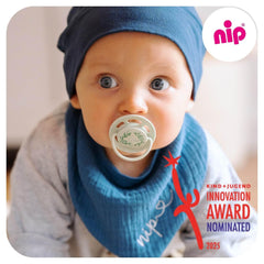 pincement - Vert Cerise | 0-6 mois | Paquet de 4 | Sucette pour bébé, adaptée à l'allaitement et à la dentition. Sucette durable, fabriquée à partir de matières premières naturelles, vert clair/marron