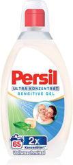 Persil Ultra Concentrate Sensitive Gel (130 lavages), Lessive liquide pour allergies et bébés dans un flacon plus petit pour moins de plastique, Élimine les taches difficiles, Testés dermatologiquement Détergents à lessive Naty Shop