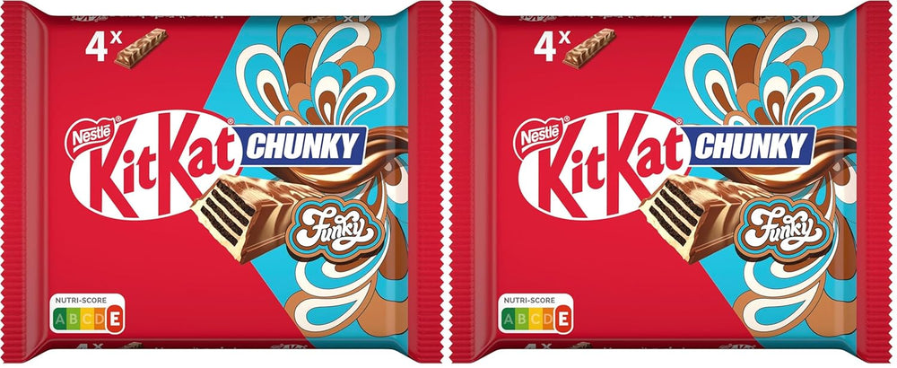 Nestlé Chunky Funky Gaufrette croustillante au chocolat au lait Multi Pack 2 Pack (4 x 40 g chacun)