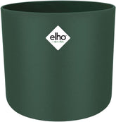 elho B.for Soft Round 14 - Ghiveci de flori de interior - Plastic 100% reciclat - Ø 13,8 x H 12,5 cm - Verde/Verde frunză