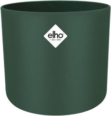 elho B.for Soft Round 14 - Ghiveci de flori de interior - Plastic 100% reciclat - Ø 13,8 x H 12,5 cm - Verde/Verde frunză