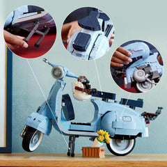 LEGO Icons Vespa 125, modèle de moto à construire, scooter italien vintage, kit de modèle pour adultes, pièce d'exposition comme décoration de pièce, cadeaux pour femmes et hommes 10298 Kits de construction Besuche den LEGO-Store
